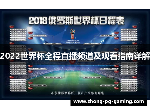 2022世界杯全程直播频道及观看指南详解