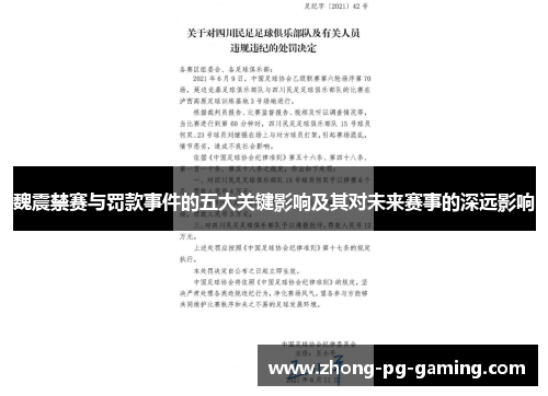 魏震禁赛与罚款事件的五大关键影响及其对未来赛事的深远影响